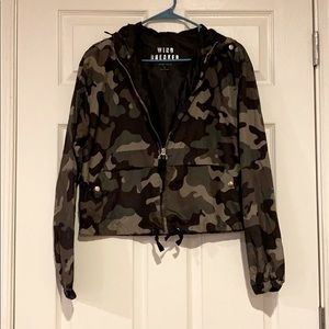 Camo-Pattern Windbreaker